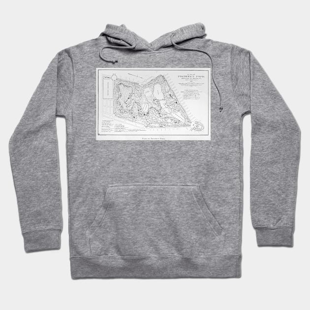 Vintage Map of Prospect Park (1901) Hoodie by Bravuramedia